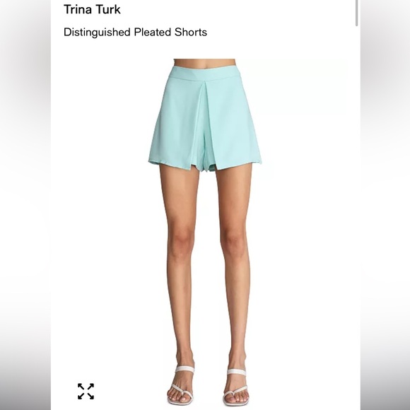 NWT Trina Turk Distinguished Shorts and Skort in Color Aqua Size 4 - Picture 1 of 15